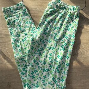 Cat & Jack Green Floral Leggings